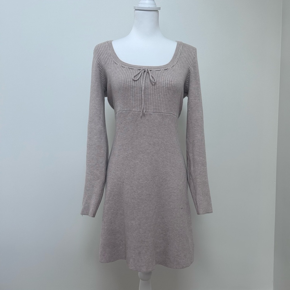 Hollister Knit Sweater Skater Mini Dress